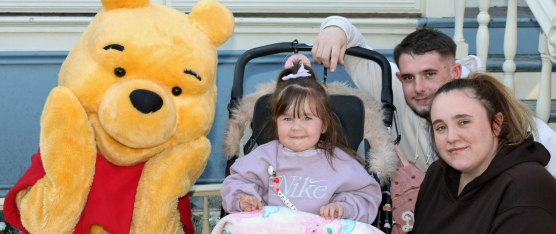 Dolcie and her family at DisneyLand Paris
