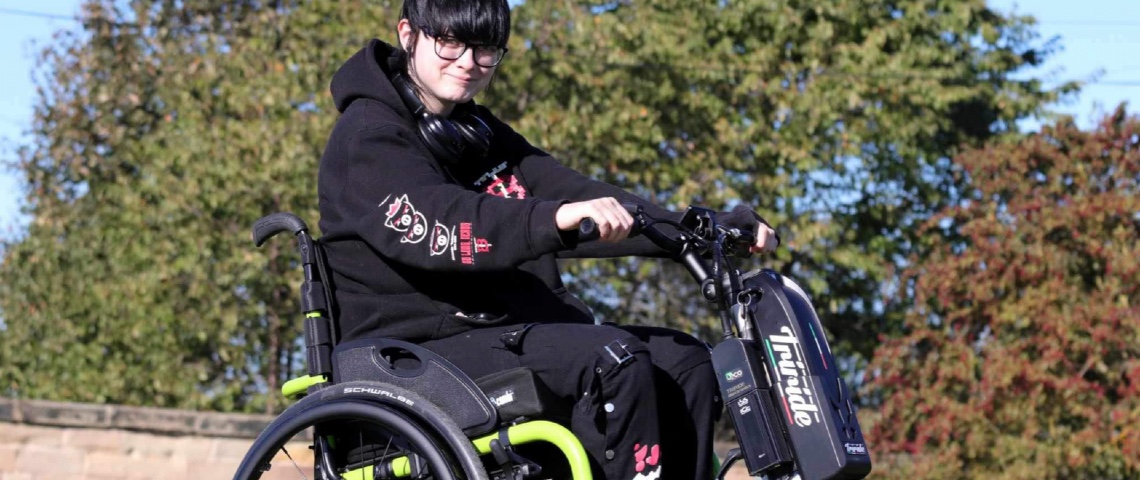 Heidi on her new tribike