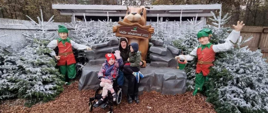 Jasmine and her family at Center Parcs