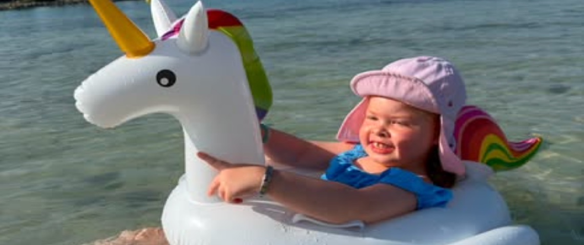 Myla on holiday in Spain