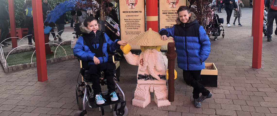 Oliver and his family at Legoland