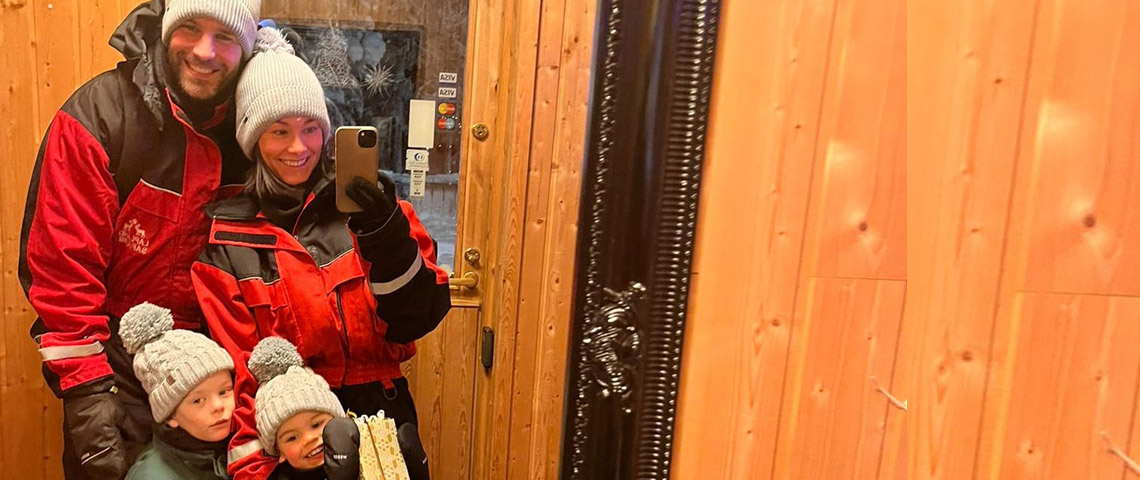 Rio and his family at Lapland