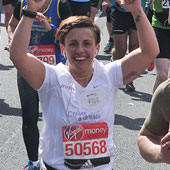 Lauren Ainger running the London Marathon