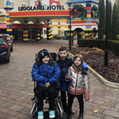 Oliver and his family at Legoland