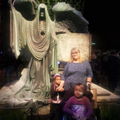 Terneesha and her family at Harry Potter World